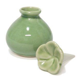 アジアン雑貨 陶器でできた小瓶 グリーン アジア工房 8251｜elements｜03