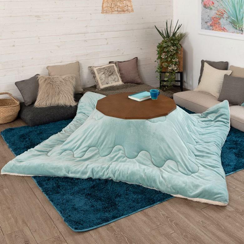 こたつ布団 正方形 約190×190cm グリッド柄裏面フランネルフリース こたつ掛け布団 こたつぶとん 格子柄 おしゃれ 洋風 北欧 83053 | ブランド登録なし | 11