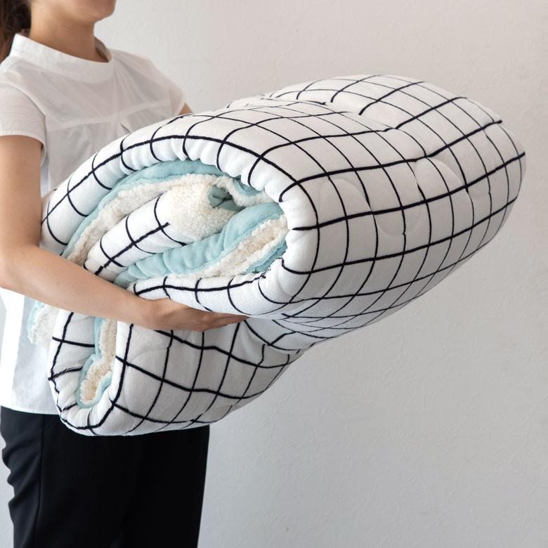 こたつ布団 正方形 約190×190cm グリッド柄裏面フランネルフリース こたつ掛け布団 こたつぶとん 格子柄 おしゃれ 洋風 北欧 83053 | ブランド登録なし | 08