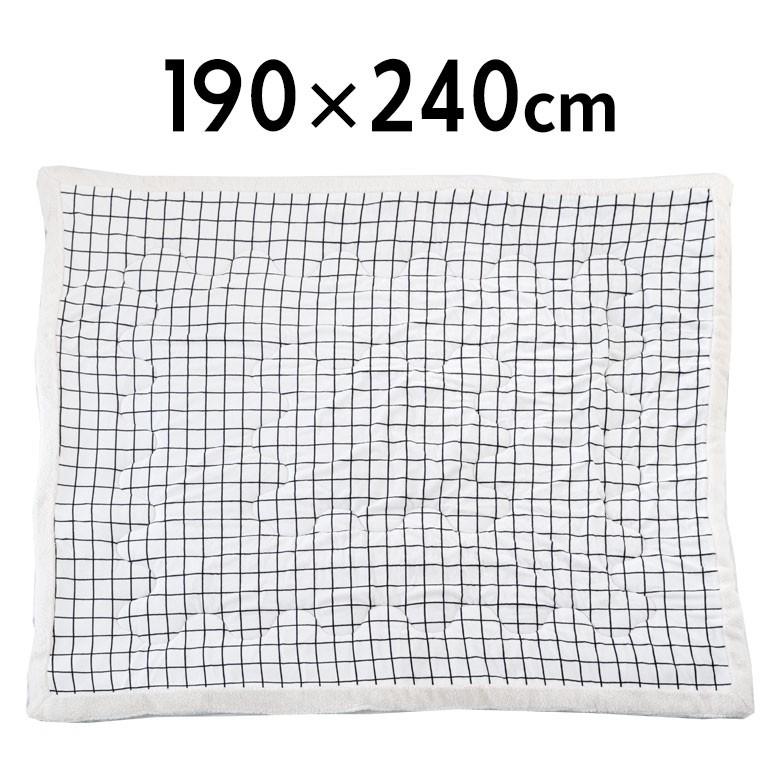 こたつ布団 長方形 190×240cm グリッド柄裏面フランネルフリース こたつ掛け布団 こたつぶとん 格子柄 おしゃれ 洋風 北欧 83054 | ブランド登録なし | 01