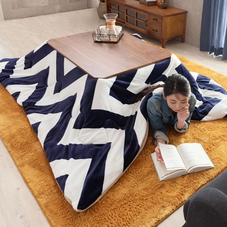 おしゃれ ふかふか かわいい 長方形 暖かい こたつ布団 ギザギザ