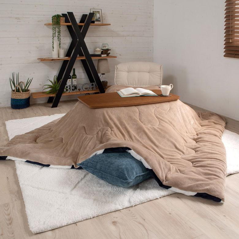 こたつ布団 正方形 約190×190cm シェブロン柄 フランネルフリース こたつ掛け布団 こたつぶとん ジグザグボーダー おしゃれ 洋風 西海岸 北欧 830 | ブランド登録なし | 15