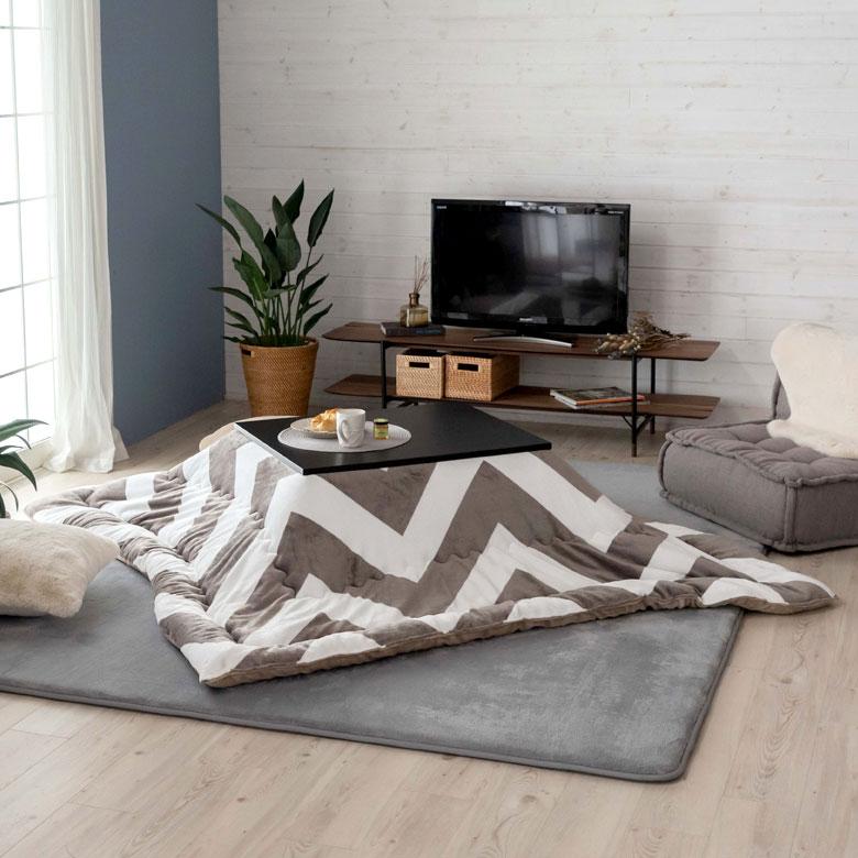 こたつ布団 正方形 約190×190cm シェブロン柄 フランネルフリース こたつ掛け布団 こたつぶとん ジグザグボーダー おしゃれ 洋風 西海岸 北欧 830 | ブランド登録なし | 21