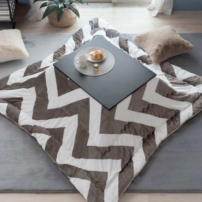 こたつ布団 正方形 約190×190cm シェブロン柄 フランネルフリース こたつ掛け布団 こたつぶとん ジグザグボーダー おしゃれ 洋風 西海岸 北欧 830 | ブランド登録なし | 10