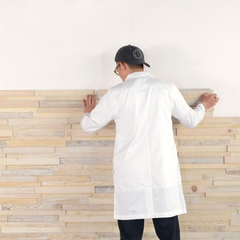 ウッドウォールパネル 壁用 天然木 ジョイント式 ホワイトウォッシュ アンティーグレー 壁面DIY 内装 木材 壁面パネル ウッドパネル パネルタイル 83210｜elements｜16
