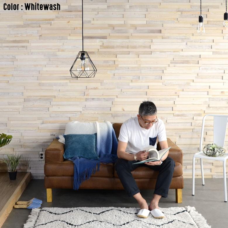 ウッドウォールパネル 壁用 天然木 ジョイント式 ホワイトウォッシュ アンティーグレー 壁面DIY 内装 木材 壁面パネル ウッドパネル パネルタイル 83210｜elements｜05