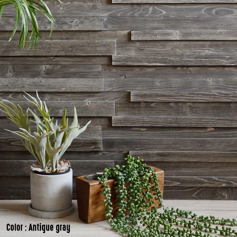 ウッドウォールパネル 壁用 天然木 ジョイント式 ホワイトウォッシュ アンティーグレー 壁面DIY 内装 木材 壁面パネル ウッドパネル パネルタイル 83210 | ELEMENTS（インテリア） | 05
