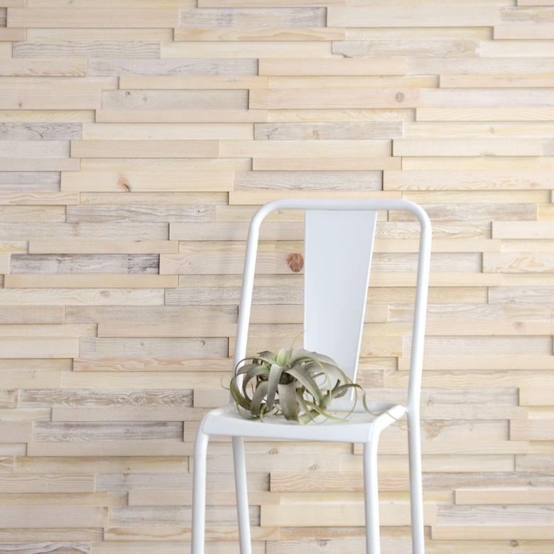 ウッドウォールパネル 壁用 天然木 ジョイント式 ホワイトウォッシュ アンティーグレー 壁面DIY 内装 木材 壁面パネル ウッドパネル パネルタイル 83210 | ELEMENTS（インテリア） | 09