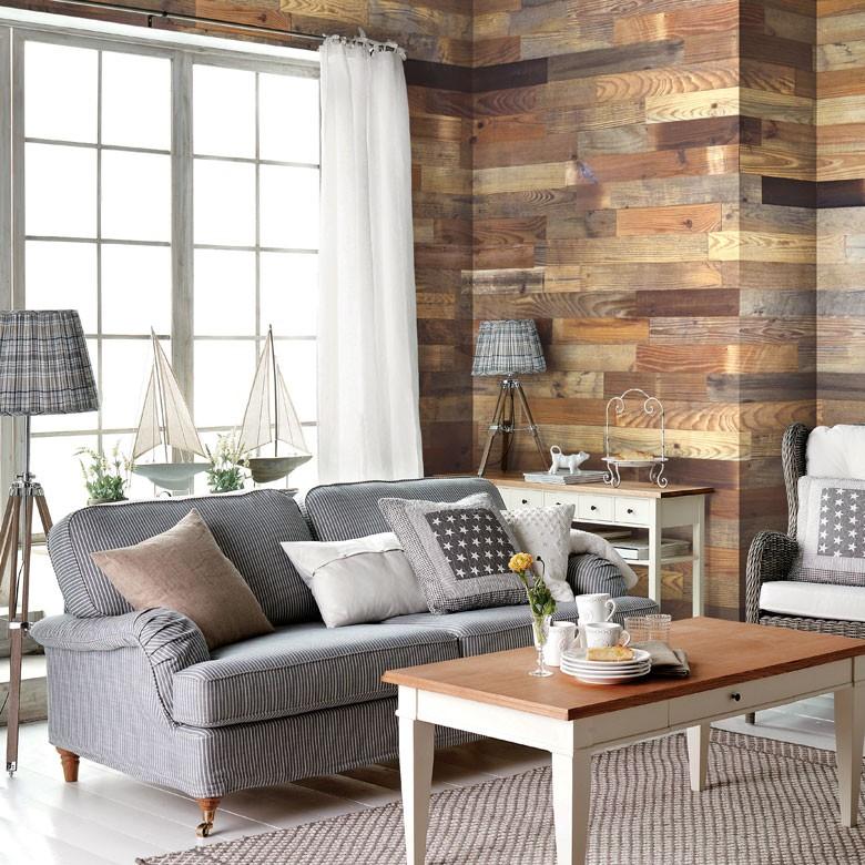 古材ウッドタイル ワイドタイプ 壁用 はめ込み式 ヴィンテージ風 簡単 ブラウン ウッドウォールパネル 壁面DIY 内装 木材 ウッドパネル パネルタイル 83213 | ELEMENTS（インテリア） | 13