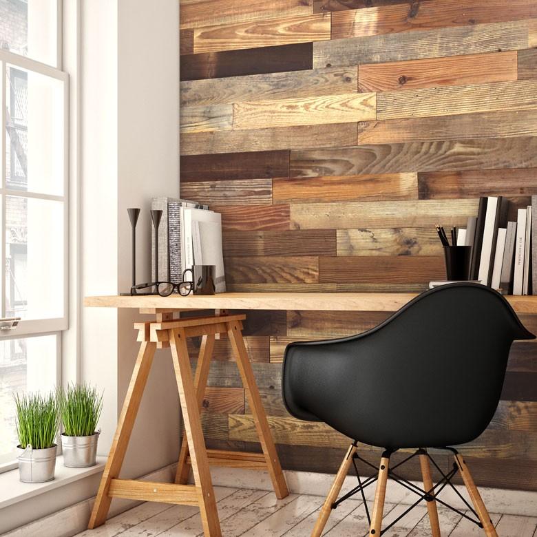 古材ウッドタイル ワイドタイプ 壁用 はめ込み式 ヴィンテージ風 簡単 ブラウン ウッドウォールパネル 壁面DIY 内装 木材 ウッドパネル パネルタイル 83213 | ELEMENTS（インテリア） | 03