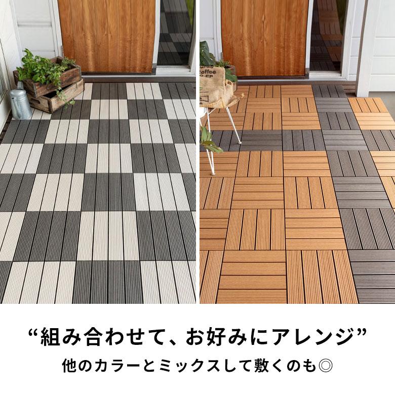 ウッド タイル パネル デッキ 人工木 diy ブラウン 軽量 木目柄 ウッド タイル パネル デッキ 人工木 diy ブラウン 軽量 木目柄