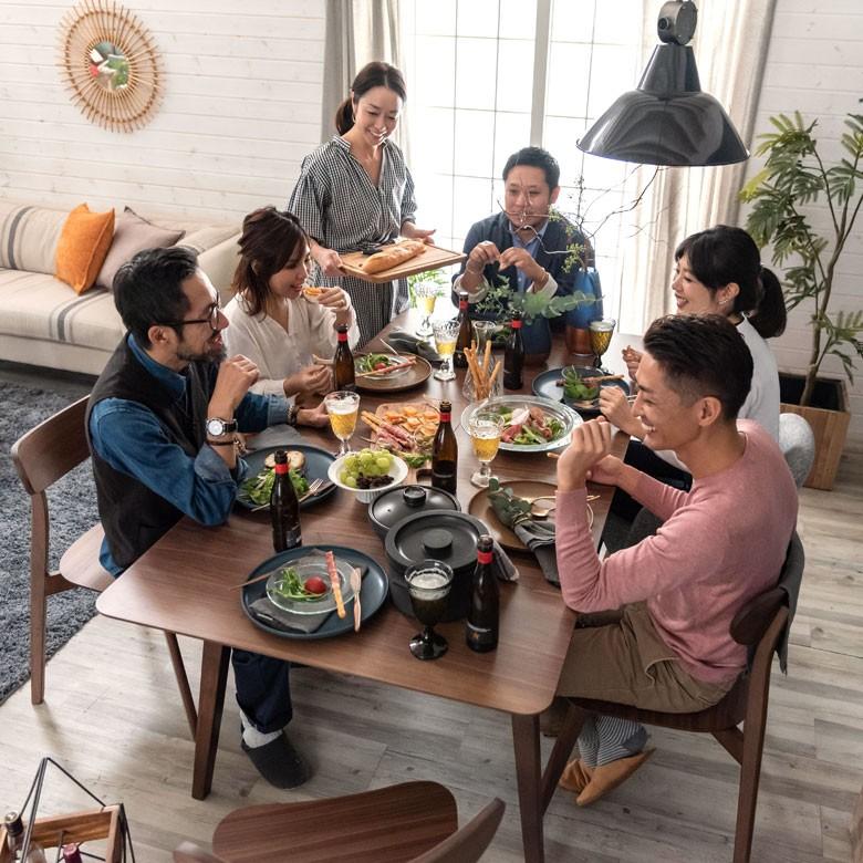 テーブル ダイニングテーブル 伸縮 天然木 机 4人  6人 掛け 食卓 エクステンション テーブル リビング  ウォールナット 折りたたみ 家具 北欧 おしゃれ 84003 | ブランド登録なし | 16