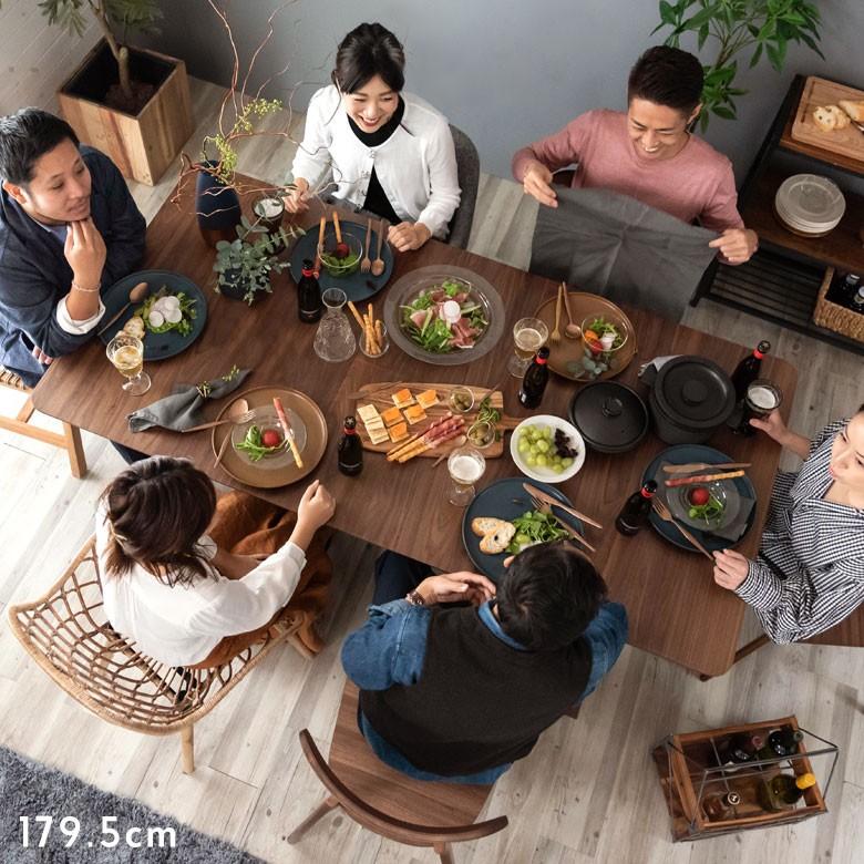 テーブル ダイニングテーブル 伸縮 天然木 机 4人  6人 掛け 食卓 エクステンション テーブル リビング  ウォールナット 折りたたみ 家具 北欧 おしゃれ 84003 | ブランド登録なし | 07