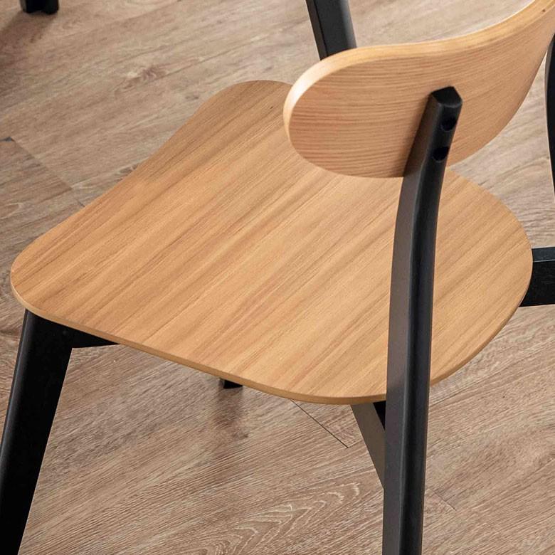 チェア ブラウン ナチュラル ダイニングチェア 木製 天然木 ウッド ウォールナット オーク ヴィンテージ 北欧  シンプル 8400 | ELEMENTS（インテリア） | 10