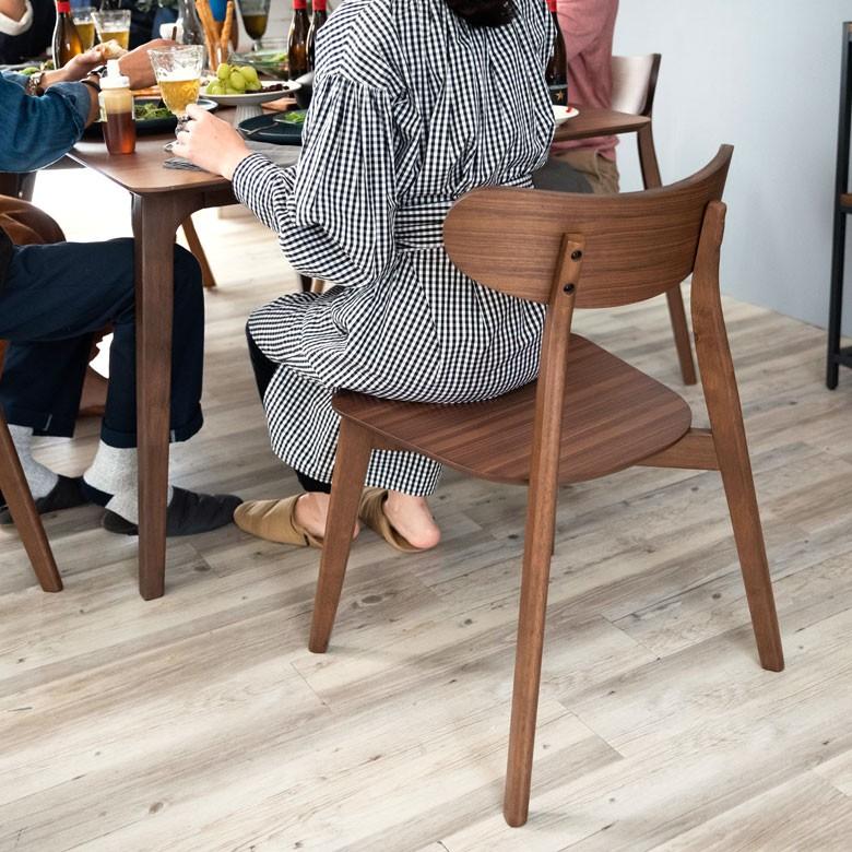 チェア ブラウン ナチュラル ダイニングチェア 木製 天然木 ウッド ウォールナット オーク ヴィンテージ 北欧  シンプル 8400 | ELEMENTS（インテリア） | 11