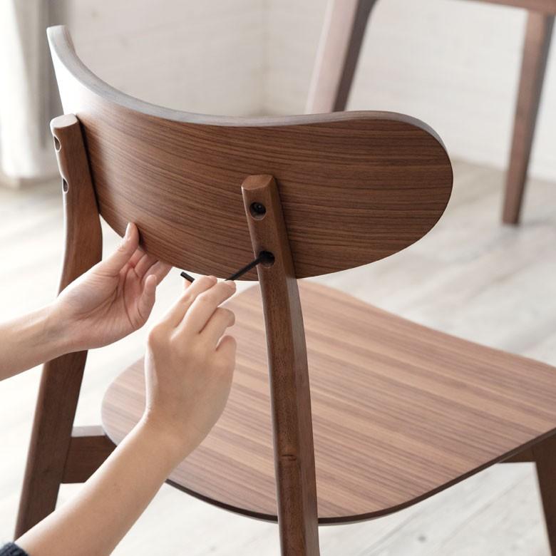 チェア ブラウン ナチュラル ダイニングチェア 木製 天然木 ウッド ウォールナット オーク ヴィンテージ 北欧  シンプル 8400 | ELEMENTS（インテリア） | 12