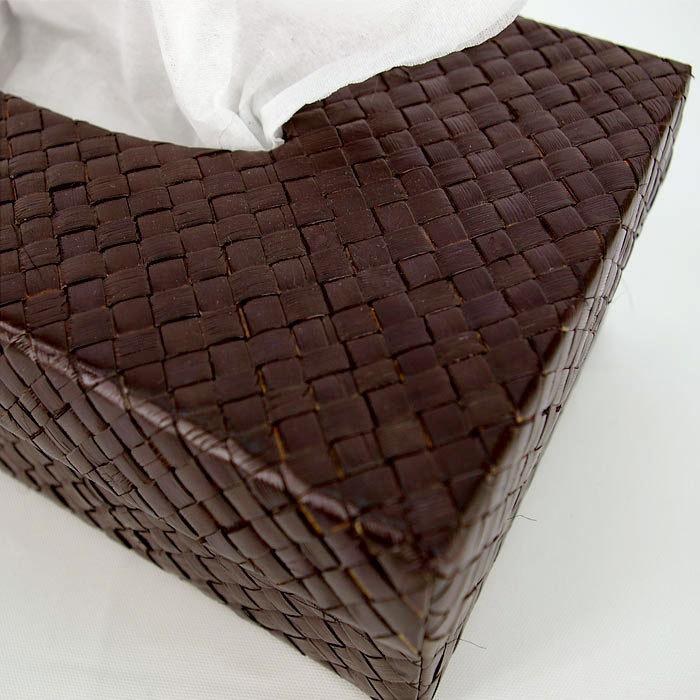 ティッシュケース おしゃれ ティッシュカバー ティッシュケースカバー アジアン パンダン製 ブラウン アジアン雑貨 エスニック 8401 | ブランド登録なし | 04