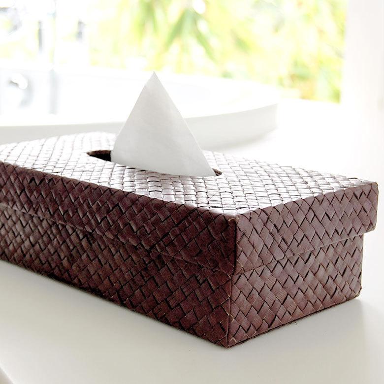 ティッシュケース おしゃれ ティッシュカバー ティッシュケースカバー アジアン パンダン製 ブラウン アジアン雑貨 エスニック 8401 | ブランド登録なし | 06