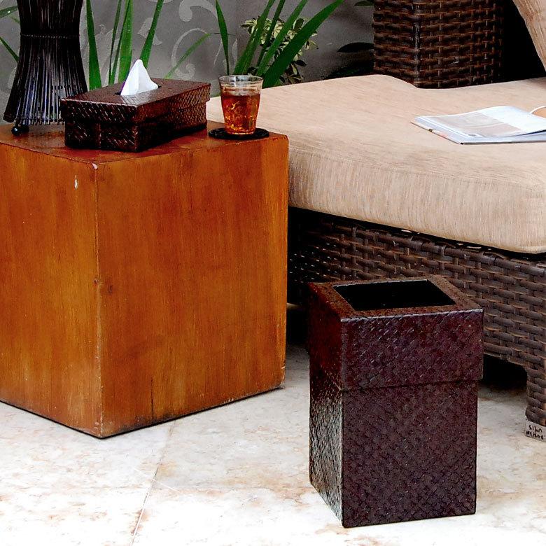 ティッシュケース おしゃれ ティッシュカバー ティッシュケースカバー アジアン パンダン製 ブラウン アジアン雑貨 エスニック 8401 | ブランド登録なし | 07