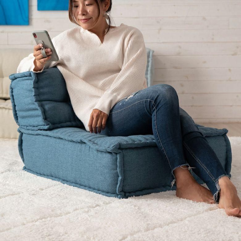 ローソファー 背もたれ ローソファ フロアソファー フロアソファ ポリエステル 四角 1P 2P 3P 北欧 リビング ダイニング 寝室 おしゃれ 西海岸 インテリア 84077 | ELEMENTS（インテリア） | 09