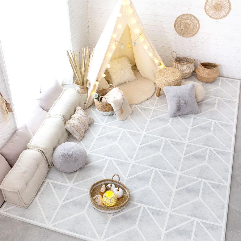 プレイマット ジョイントマット フロアマット 子供 ベビー キッズ マット 赤ちゃん  ベビーマット サイドパーツ付 防音 衝撃吸収 軽量 防音 撥水 水洗い可 | ELEMENTS（インテリア） | 08