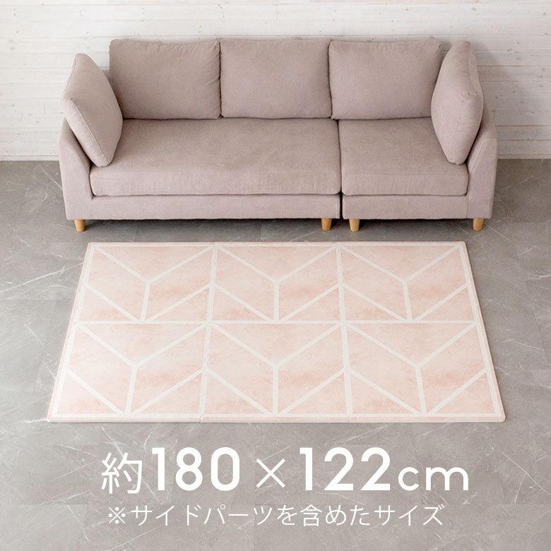 プレイマット ジョイント マット フロア  子供 ベビー キッズ 赤ちゃん  ベビーマット サイドパーツ付 防音 衝撃吸収 軽量 防音 撥水 水洗い可 84082-b-mtgr | ELEMENTS（インテリア） | 10