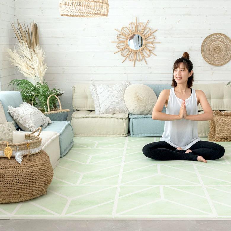 プレイマット ジョイント マット フロア  子供 ベビー キッズ 赤ちゃん  ベビーマット サイドパーツ付 防音 衝撃吸収 軽量 防音 撥水 水洗い可 84082-b-mtgr | ELEMENTS（インテリア） | 15