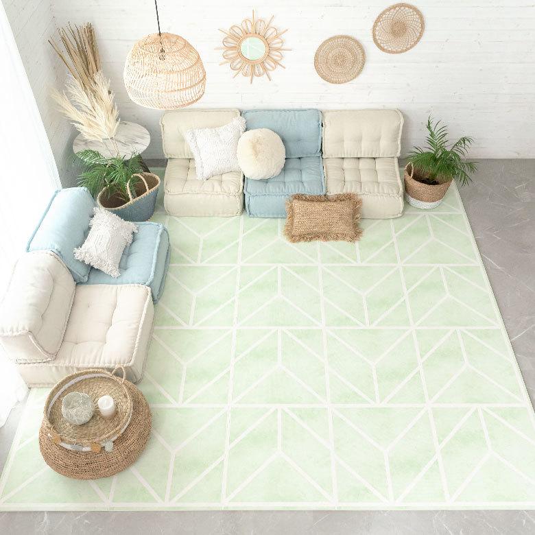 プレイマット ジョイント マット フロア  子供 ベビー キッズ 赤ちゃん  ベビーマット サイドパーツ付 防音 衝撃吸収 軽量 防音 撥水 水洗い可 84082-b-mtgr | ELEMENTS（インテリア） | 08