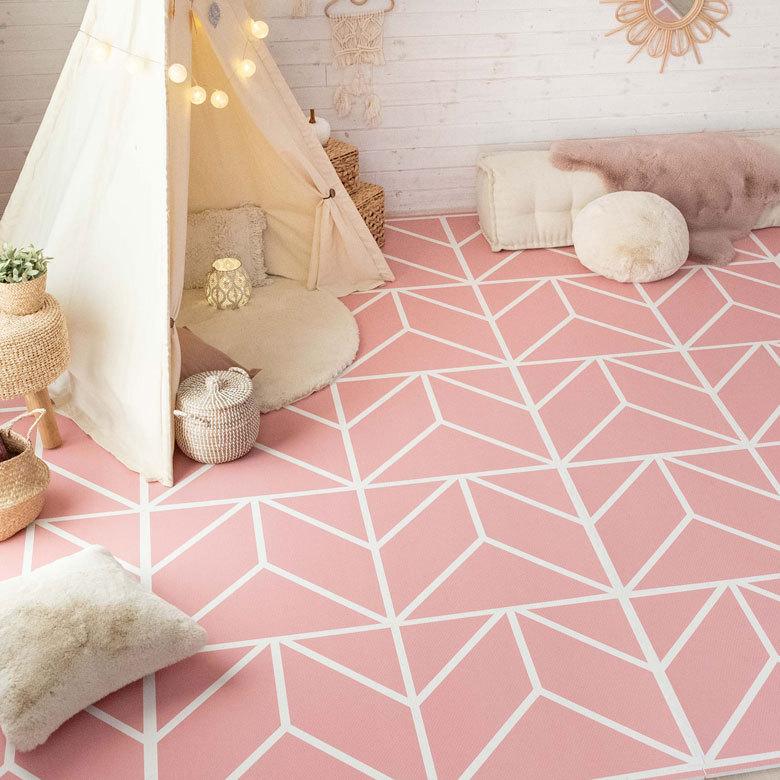 ジョイントマット プレイマット 約W60cm フロアマット ベビー 赤ちゃん モーヴピンク 厚手 大判 正方形 防音 北欧 84083-mp | ELEMENTS（インテリア） | 15