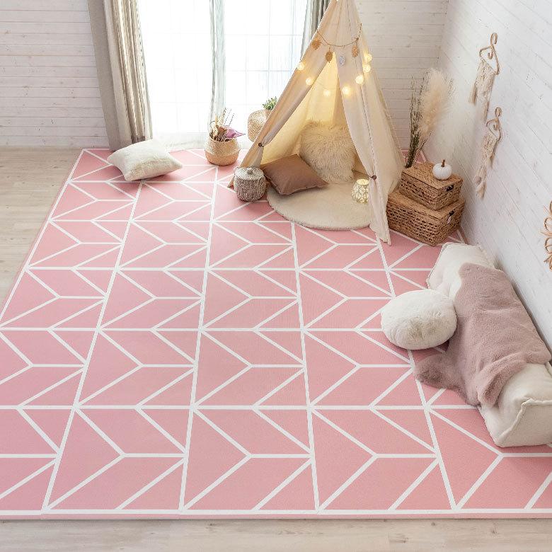 ジョイントマット プレイマット 約W60cm フロアマット ベビー 赤ちゃん モーヴピンク 厚手 大判 正方形 防音 北欧 84083-mp | ELEMENTS（インテリア） | 02