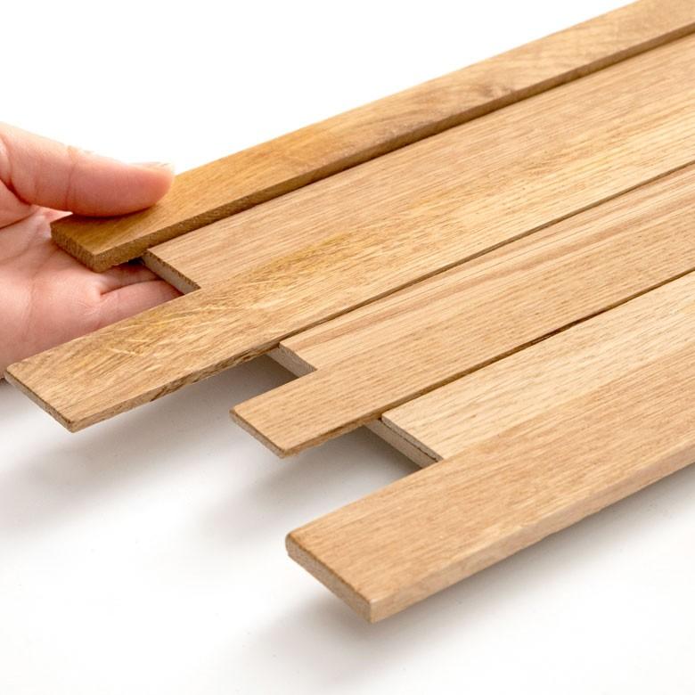 ウォールパネル 天然木 オークウッド ウッドタイル 壁用 ジョイント式 ウッド 木製 ウッドウォールパネル 壁面DIY 内装 木材 パネルタイル 84089 | ELEMENTS（インテリア） | 05
