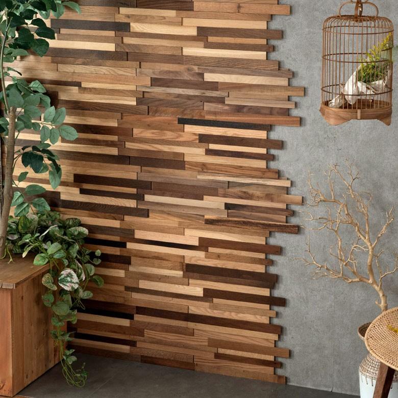 SOLIDeco ウッドウォールパネル　オークナチュラル　39枚セット SOLIDeco ウッドウォールパネル オークナチュラル 39枚セット