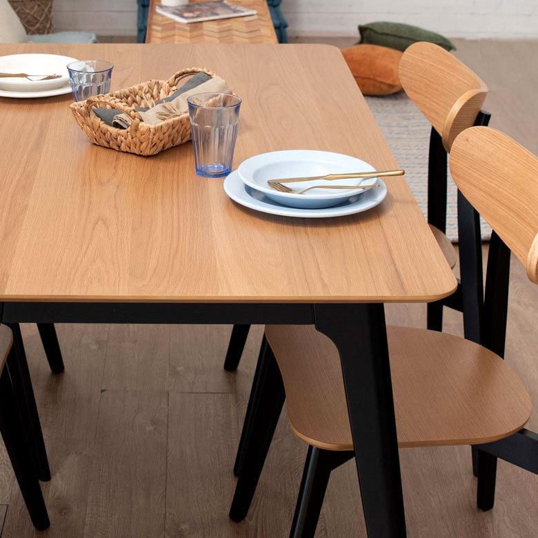 ダイニングテーブル リビングテーブル 4人掛け 135cm幅 W135×D80×H75 木製 オーク ナチュラル 天然木 ウッド 北欧 8409 | ELEMENTS（インテリア） | 12