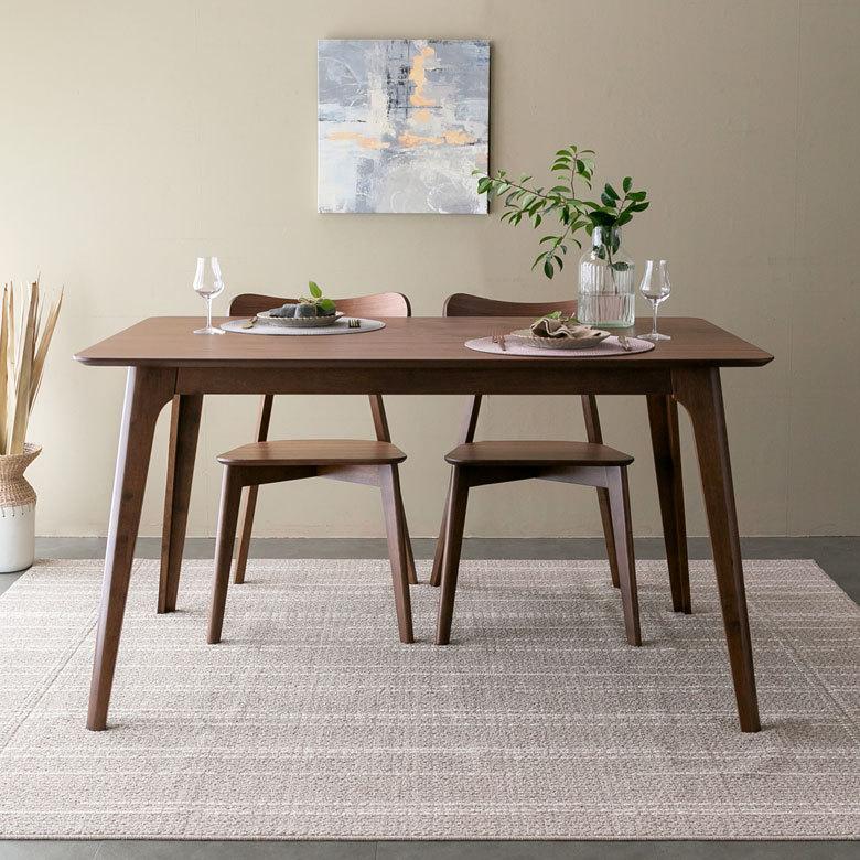 ダイニングテーブル リビングテーブル 4人掛け 135cm幅 W135×D80×H75 木製 オーク ナチュラル 天然木 ウッド 北欧 8409 | ELEMENTS（インテリア） | 08