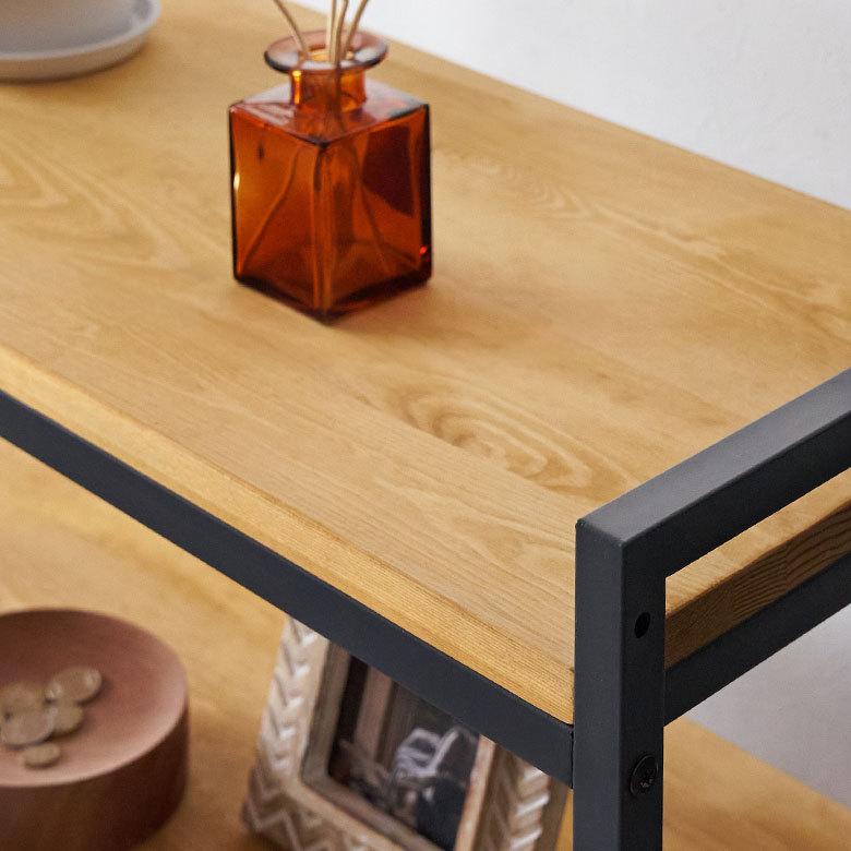 オープン ラック 幅84cm 5段 無垢 木製 ウッド アイアン Hus ヒュース 棚 シェルフ アイアン 本 スチール パイン材 天然木 家具 おしゃれ 北欧 西海岸 84106 | ELEMENTS（インテリア） | 06