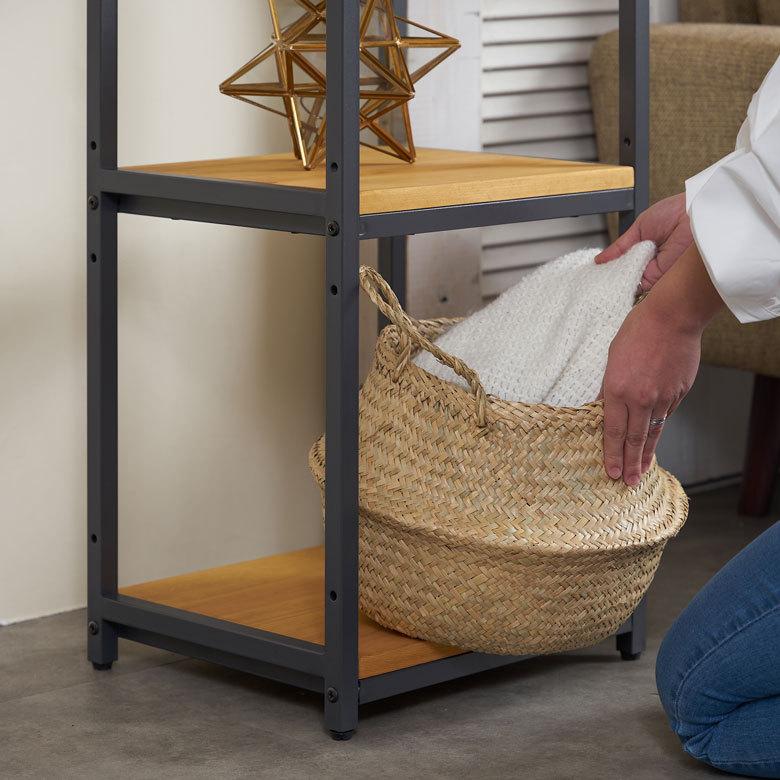 オープン ラック スリム 幅38cm 3段 無垢 木製 ウッド Hus ヒュース 収納 棚 本 サイド ラック テーブル パイン材 天然木 家具 おしゃれ 北欧 西海岸 84107 | ELEMENTS（インテリア） | 11