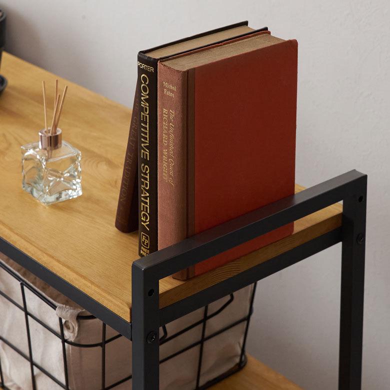 オープン ラック スリム 幅38cm 5段 無垢 木製 ウッド アイアン Hus ヒュース 収納 棚 シェルフ 本 スチール パイン材 天然木 家具 おしゃれ 北欧 西海岸 84109 | ELEMENTS（インテリア） | 09