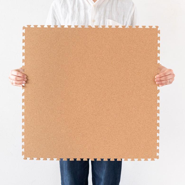 コルクマット ジョイントマット 天然 8mm厚 9枚セット 正方形 保温 遮熱 防音 ラコル小粒 60cmタイプ 84113-009 | ELEMENTS（インテリア） | 01