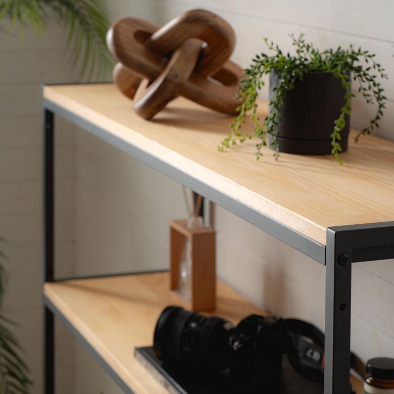 棚 ラック 3段 収納 木製 スチール オープンラック シェルフ 収納棚 おしゃれ 大容量 大型 推し活 オフィス 幅120 奥行33 高さ80 HUS ヒュース 西海岸 84114 | ELEMENTS（インテリア） | 13