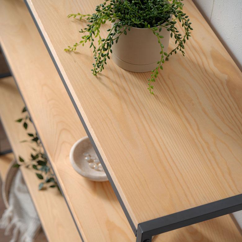 棚 ラック 4段 収納 木製 スチール オープンラック シェルフ 収納棚 おしゃれ 大容量 大型 推し活 オフィス 幅120 奥行33 高さ120 HUS ヒュース 西海岸 84115 | ELEMENTS（インテリア） | 13