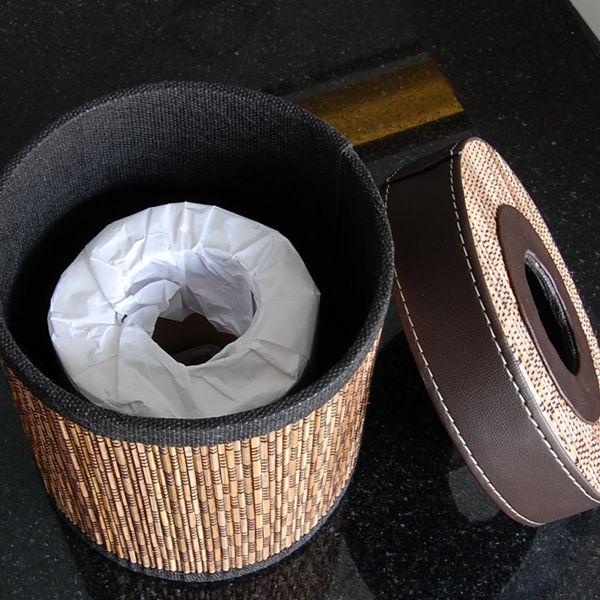 ティッシュケース パームリディ編みトイレットティッシュケース ラウンドタイプ アジア工房 8422 | ブランド登録なし | 01