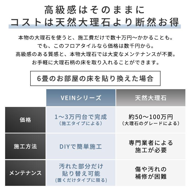 置くだけフロアタイル 14枚セット 約1.5畳 大理石調 吸着タイプで貼ってはがせる トイレや玄関にも 84251-14 | ELEMENTS（インテリア） | 13