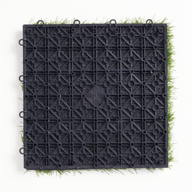 人工 芝 マット リアル ジョイント 20枚 芝生 高密度 おうちキャンプ 水はけ デッキ パネル タイル 床  室内 ベランダ ガーデン 庭 DIY おしゃれ 西海岸風 84290 | ブランド登録なし | 17