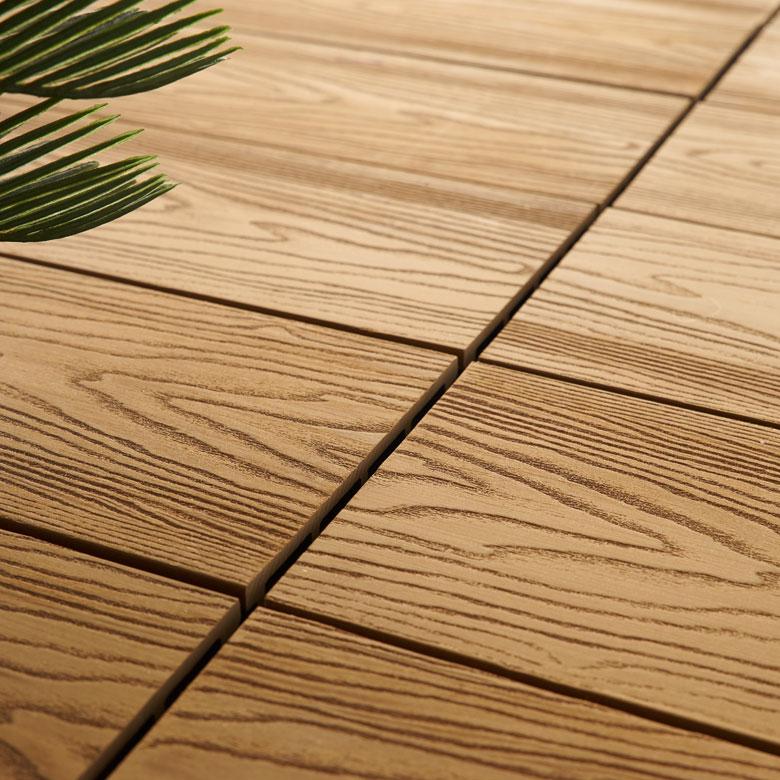 ウッド デッキ タイル 人工木 樹脂 ロング ワイド 12枚セット パネル ウッド ジョイント 床 フロア ベランダ ガーデン 庭 DIY おしゃれ 北欧 西海岸風 8429 | ブランド登録なし | 05