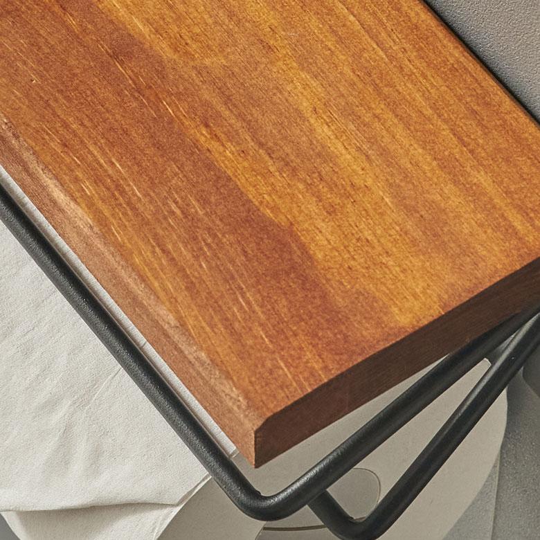 トイレット ペーパー ホルダー シングル  1連 棚付 天然木 アイアン 収納 DIY ヴィンテージ ナチュラル おしゃれ 北欧 リゾート 雑貨 インテリア 西海岸 84302 | ELEMENTS（インテリア） | 01