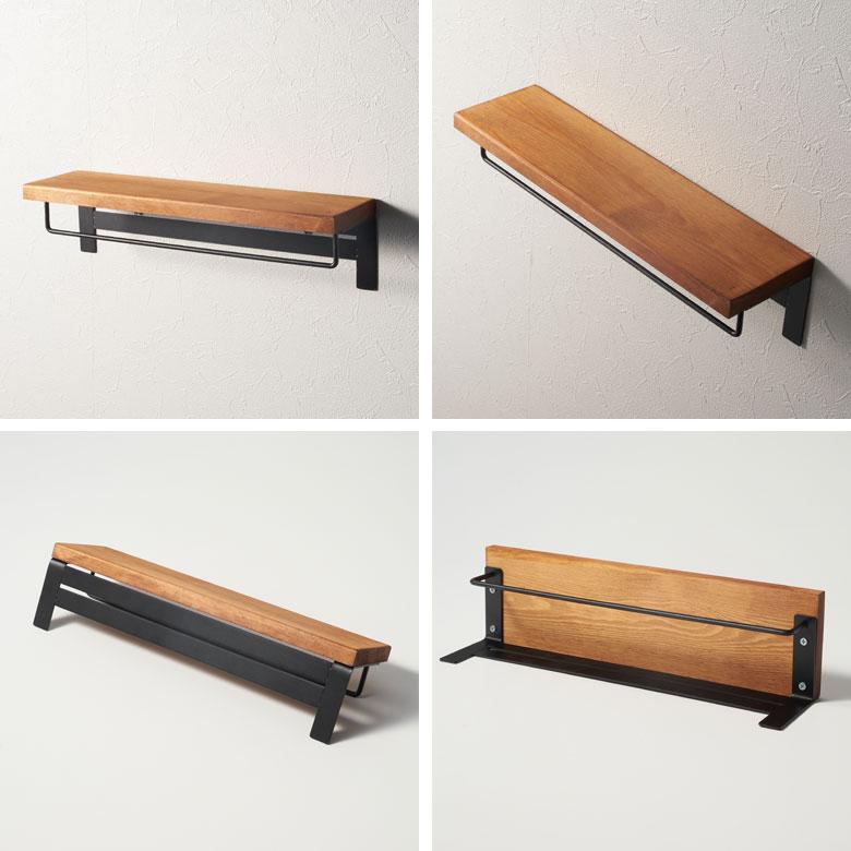 タオル ハンガー ラック ワイド 掛け 天然木 アイアン 棚付 フェイス DIY ヴィンテージ ナチュラル おしゃれ 北欧 リゾート 雑貨 インテリア 西海岸 84303 | ELEMENTS（インテリア） | 07