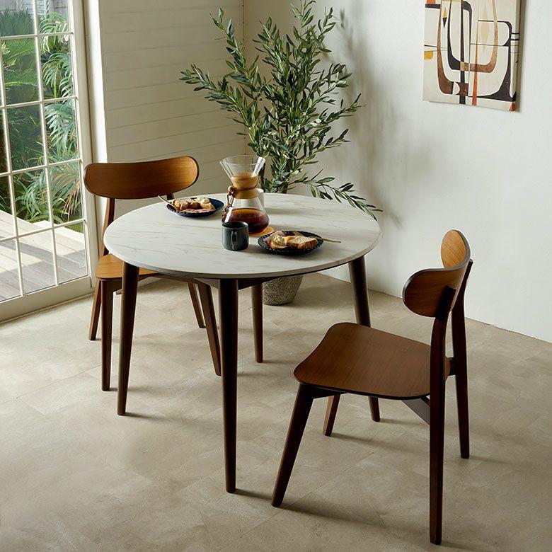 ダイニングテーブル 丸 テーブル センター ラウンドテーブル ストーン調 木製 アートストーン HPL 大理石調 おしゃれ 北欧 リゾート インテリア 西海岸 84316 | ELEMENTS（インテリア） | 12