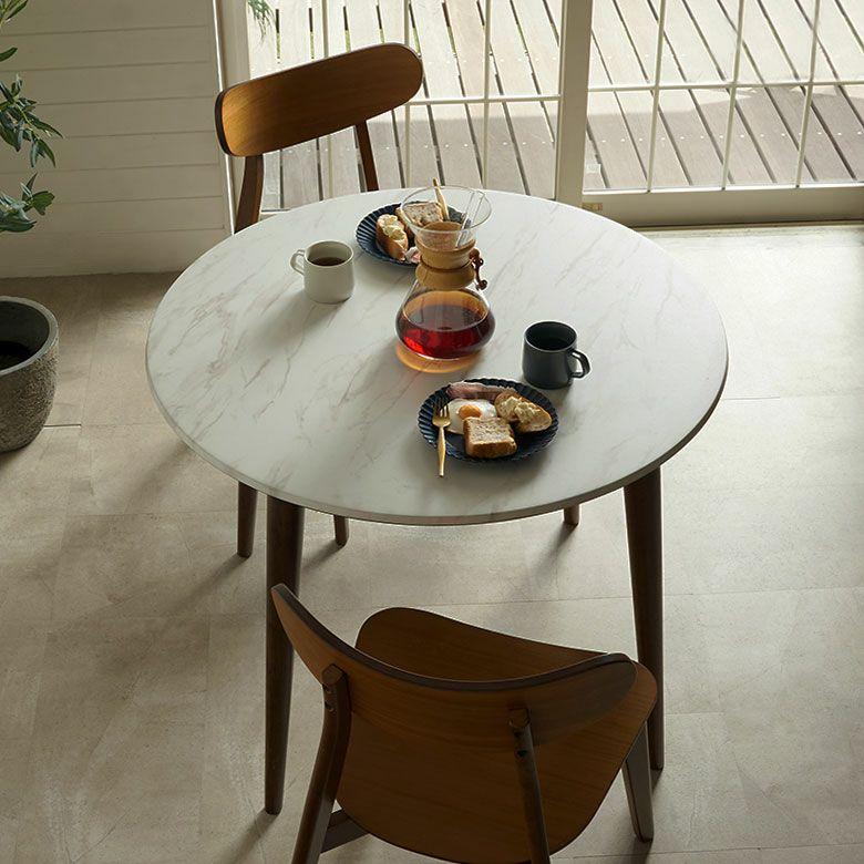 ダイニングテーブル 丸 テーブル センター ラウンドテーブル ストーン調 木製 アートストーン HPL 大理石調 おしゃれ 北欧 リゾート インテリア 西海岸 84316 | ELEMENTS（インテリア） | 15