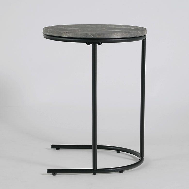 サイドテーブル 丸 差し込み テーブル ミニ ナイトテーブル ストーン調 木製 アートストーン HPL 大理石調 おしゃれ 北欧 リゾート インテリア 西海岸 84317 | ELEMENTS（インテリア） | 13