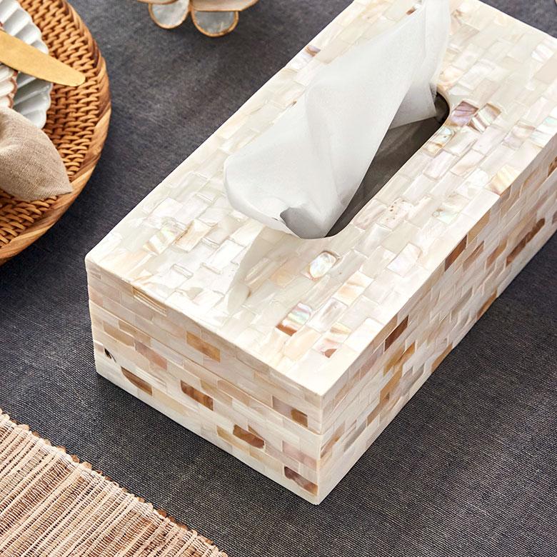 ティッシュケース パールシェルのティッシュケース アジア工房 8431 | ELEMENTS（インテリア） | 02